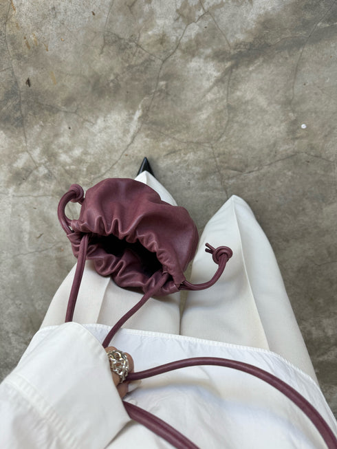 lamb leather shoulder bag