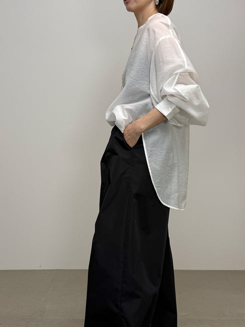 sheer volume sleeve blouse