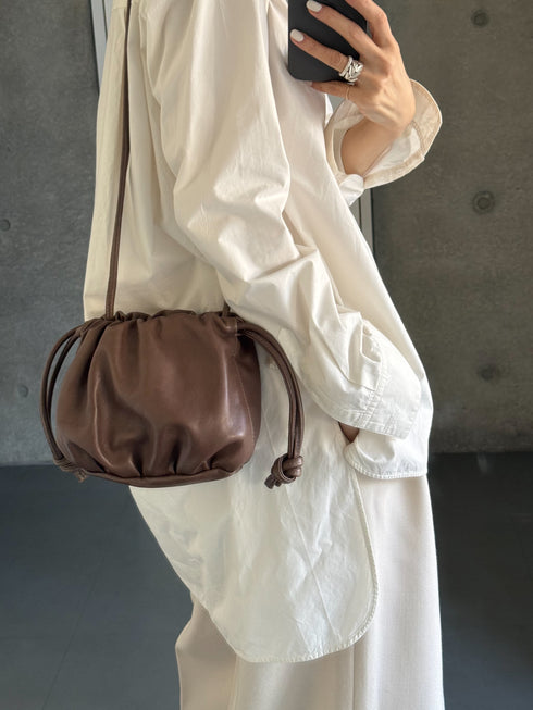 lamb leather shoulder bag