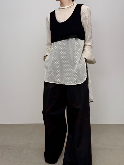 sheer dot dress shirt