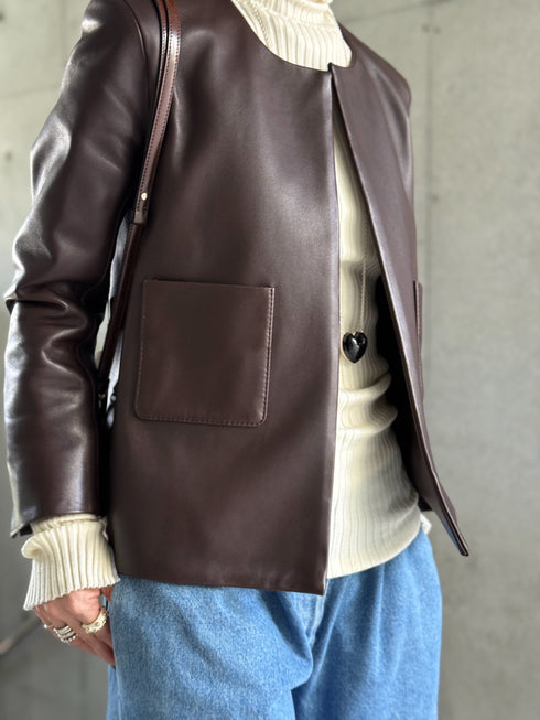1205. Entrefino lamb leather jacket 02(予約商品)