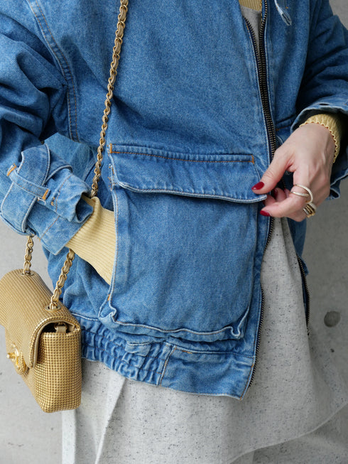 1204. belted denim jacket(予約商品)