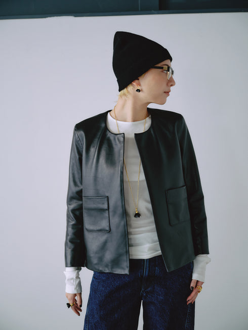 1205. Entrefino lamb leather jacket 02(予約商品)