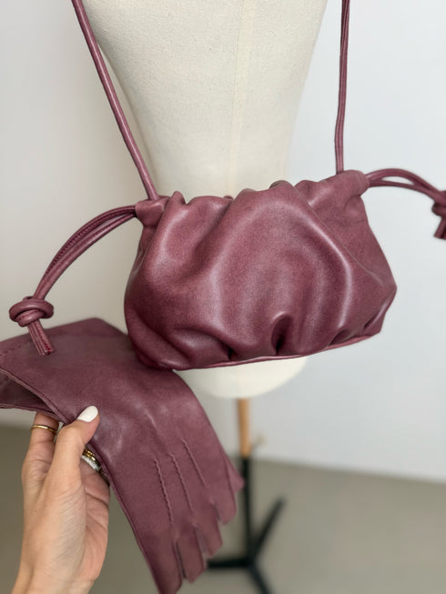 lamb leather shoulder bag