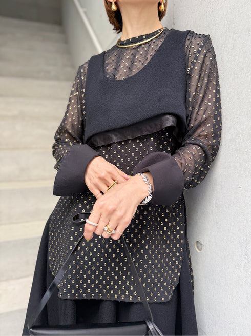 sheer dot dress shirt