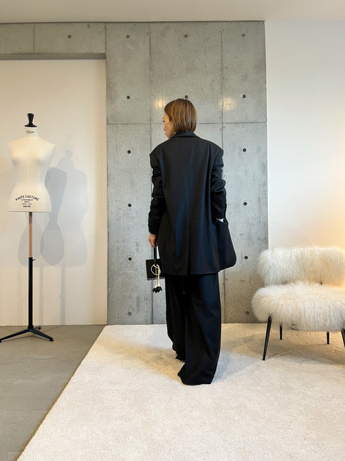 silk wool shawl collar jacket