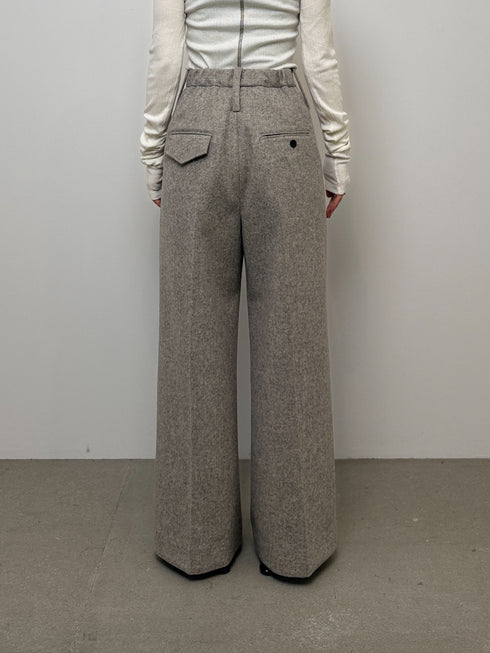 3piece - flannel wide slacks