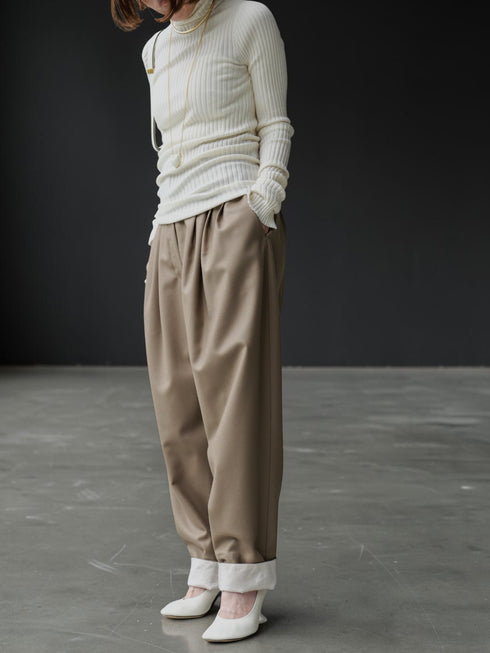 1214. line rib turtle knit(予約商品)