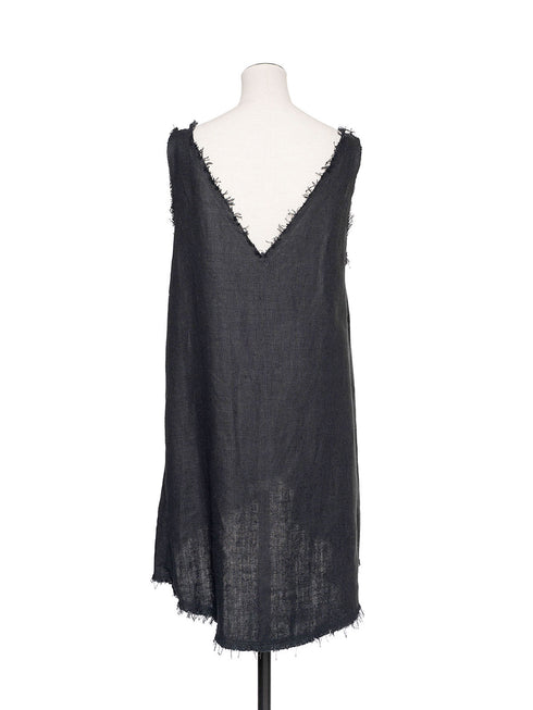 1099. rich linen fringe tank(予約商品)