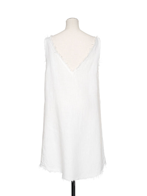 1099. rich linen fringe tank(予約商品)