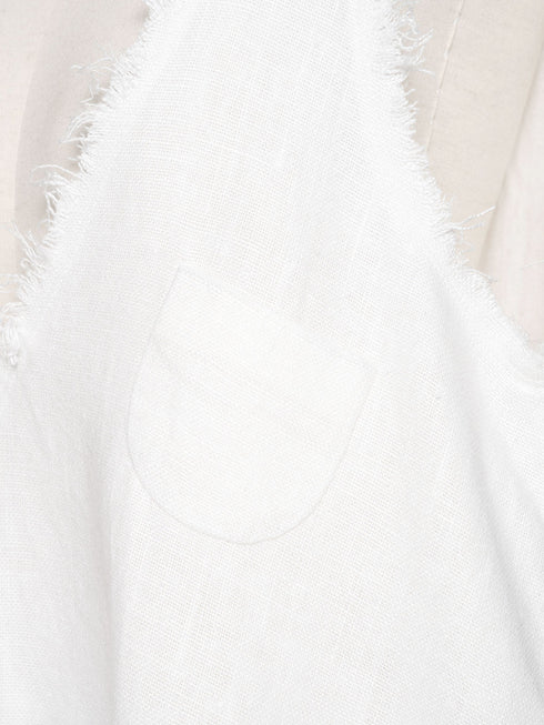 1099. rich linen fringe tank(予約商品)