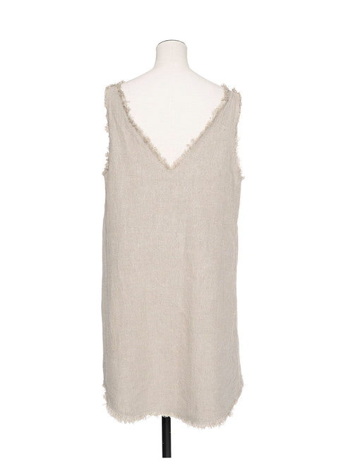 1099. rich linen fringe tank(予約商品)