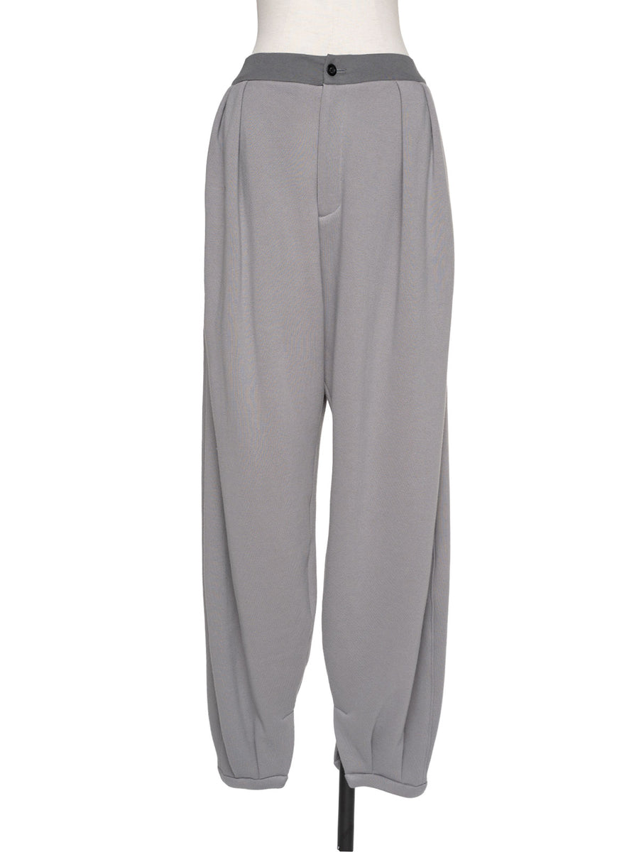 CHIEKO+ チエコプラス タグ付新品　シルクウールマーヴェルトパンツ　グレー luxe sewat pants｜CHIEKO+(チエコプラス)公式通販