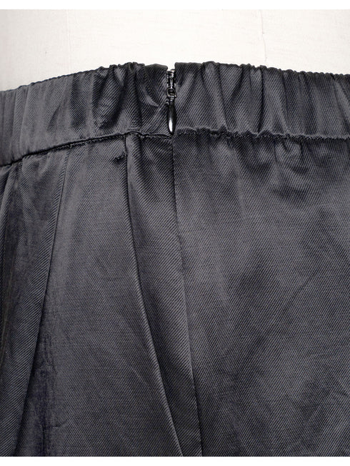 1011. cupro-cotton cylinder wide pants