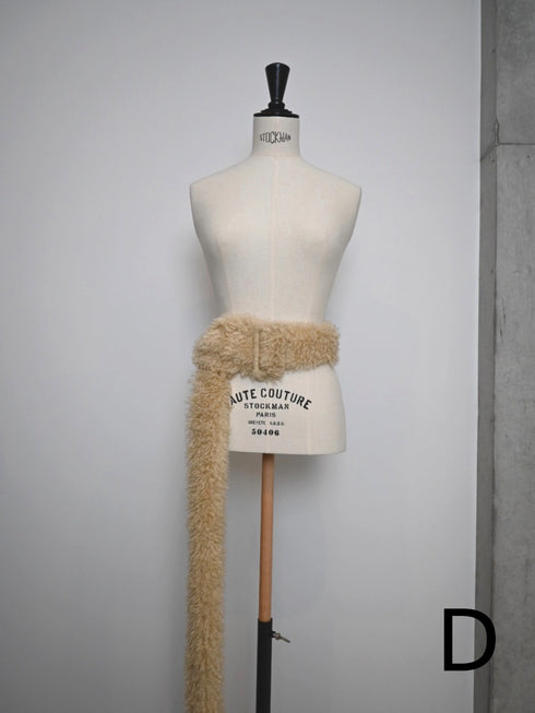 fur tail belt