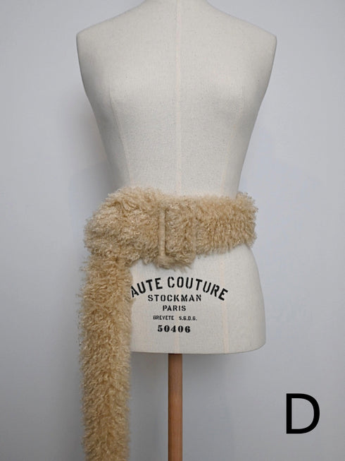 fur tail belt