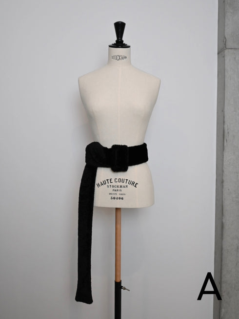 fur tail belt