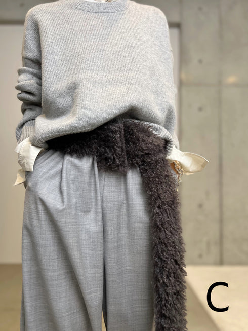 fur tail belt