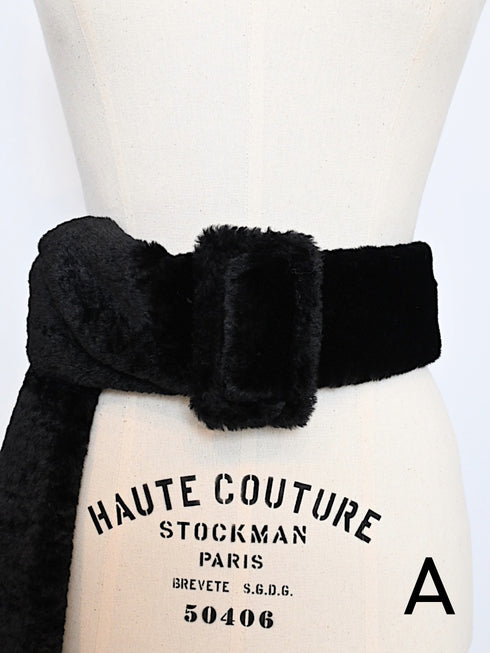 fur tail belt