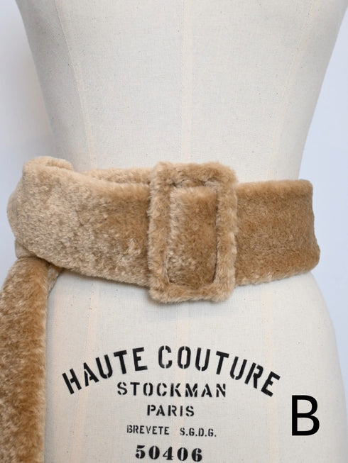 fur tail belt