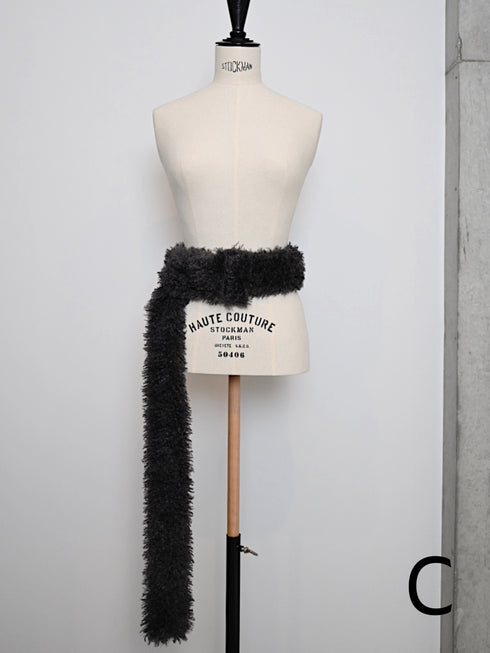 fur tail belt
