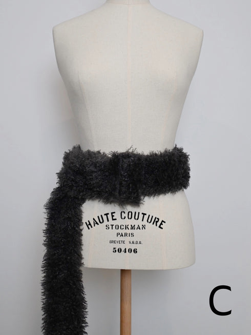 fur tail belt