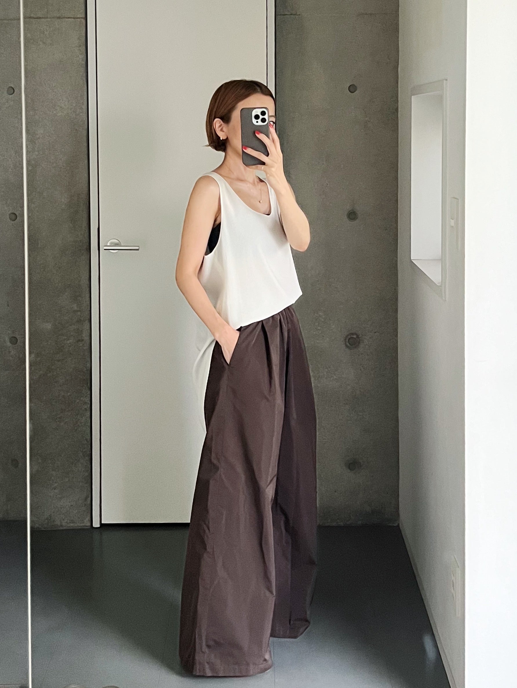 chieko +】airy wide pants