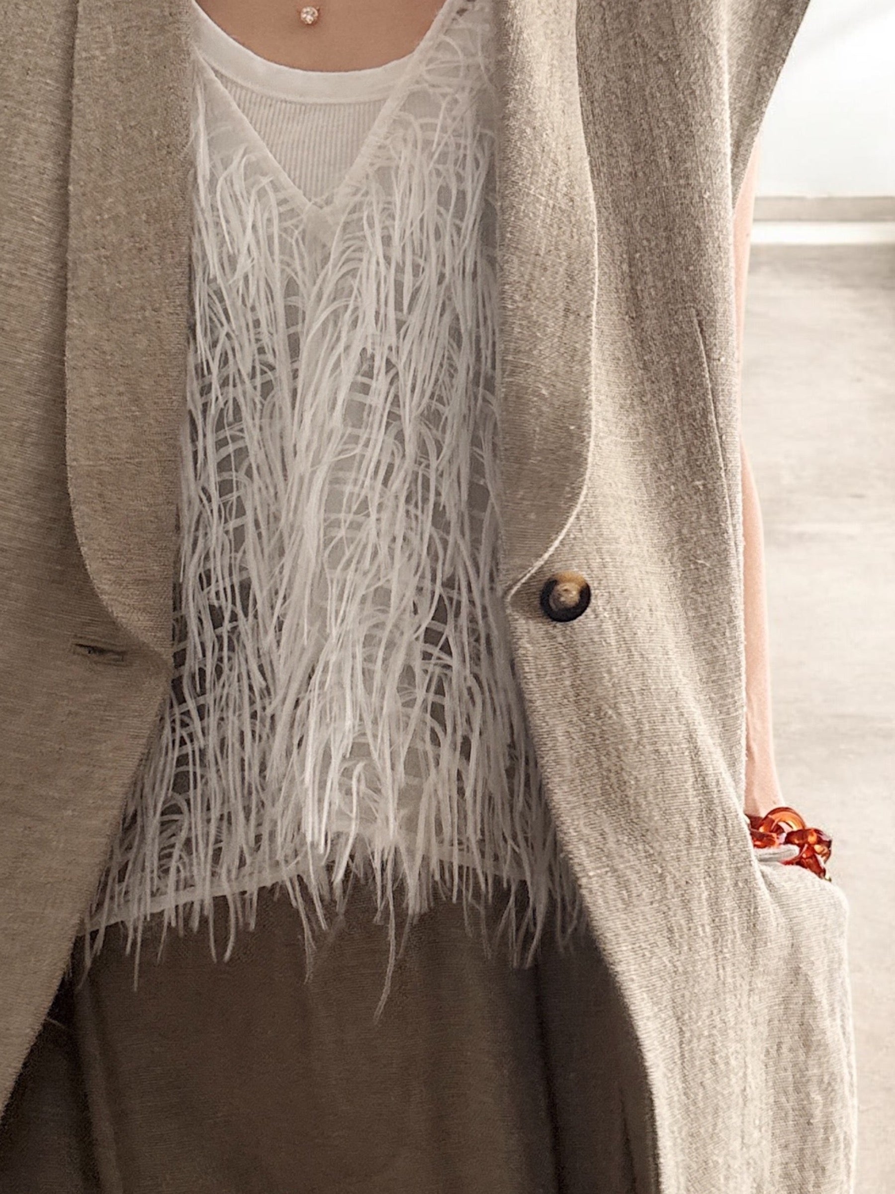 新品未使用　CHIEKO+ plume Layered Top 黒　38 plume Layered Top｜CHIEKO+(チエコプラス)公式通販